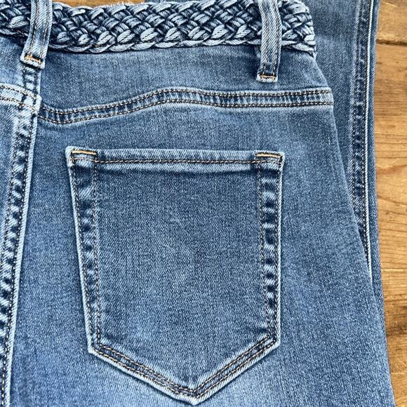 Women's Miss Me Blue Jeans with Button Fly with distressed hem ankles size 25 - Picture 7 of 10